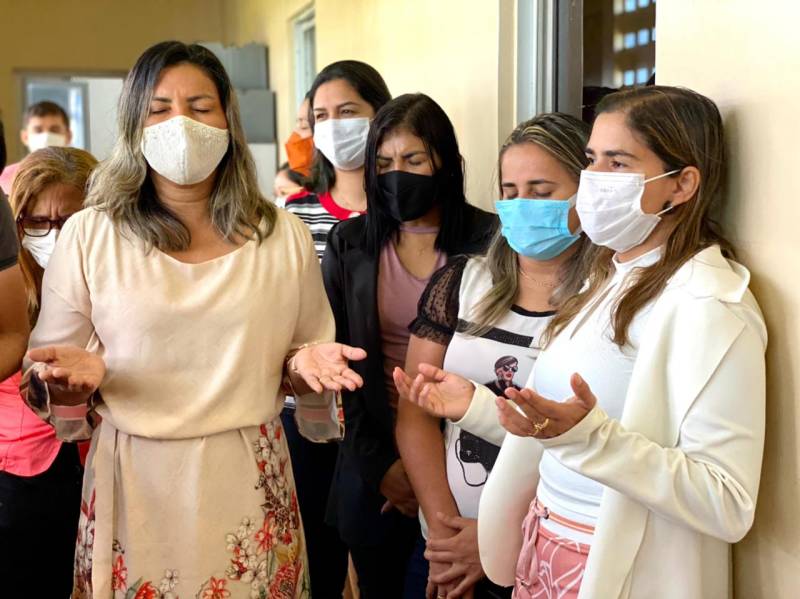 Vice Prefeita de Benevides, Edivana Limas, durante programação na sede da Prefeitura 
