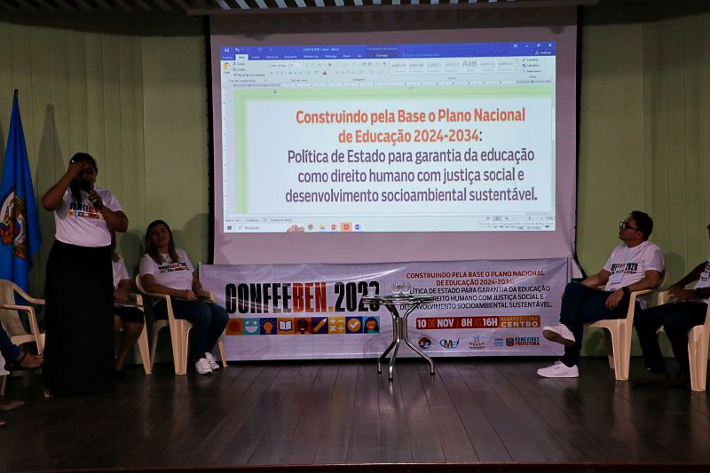 CONFERÊNCIA MUNICIPAL DE EDUCAÇÃO CONFEBEM <div class='credito_fotos'>Foto: Márcio Souza &nbsp;&nbsp;|&nbsp;&nbsp; <a href='/midias/2023/originais/7706_1774fe6a-41d2-99cc-a295-324f38f52f02.jpg' download><i class='fa-solid fa-download'></i> Download</a></div>