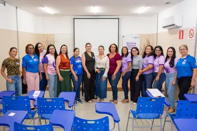 notícia: Campanha 21 Dias de Ativismo - Prefeitura de Benevides e instituições parceiras  intensificam o trabalho de combate à violência contra a mulher